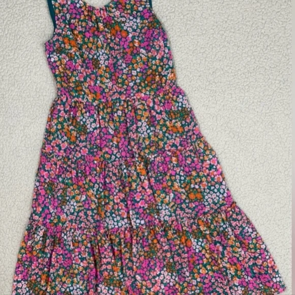 J. Crew Floral Tiered Dress. It is very flattering and comfortable. - Picture 6 of 6